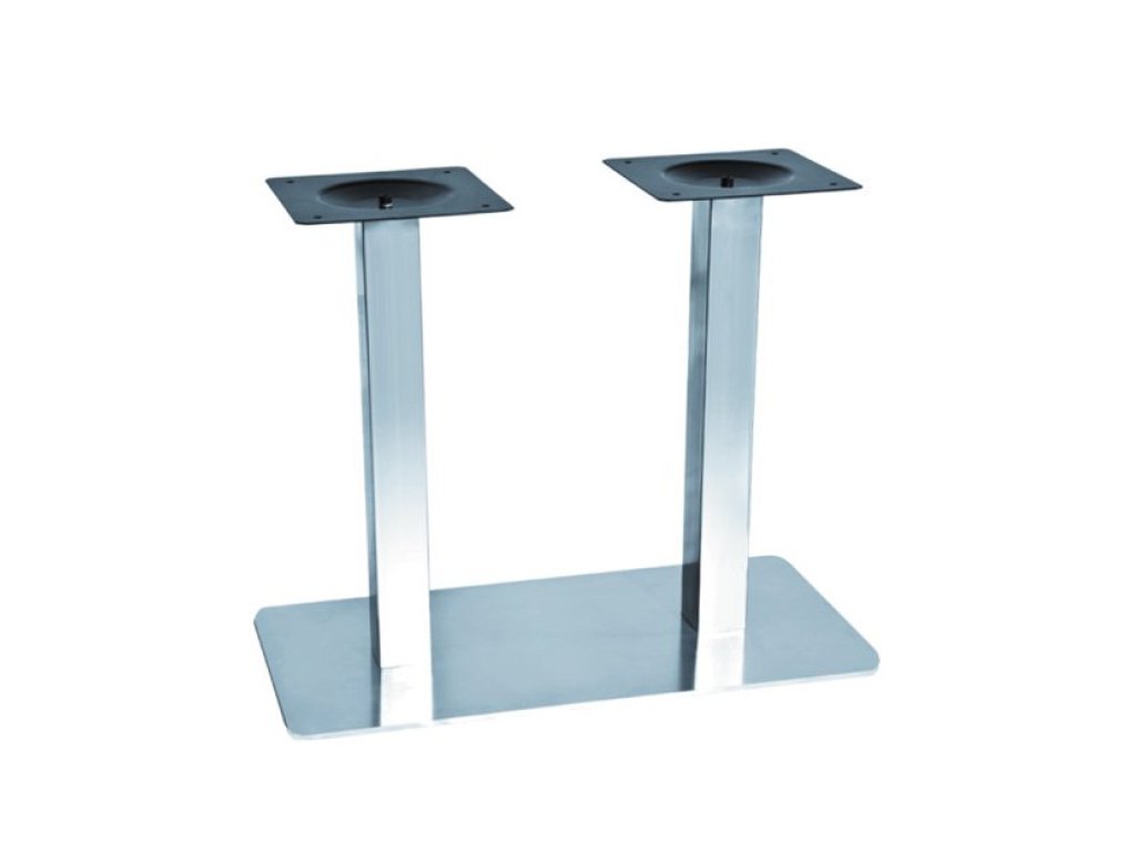 Stolová noha centrální ECO 260 dvojitá nerez broušená výška 720 mm