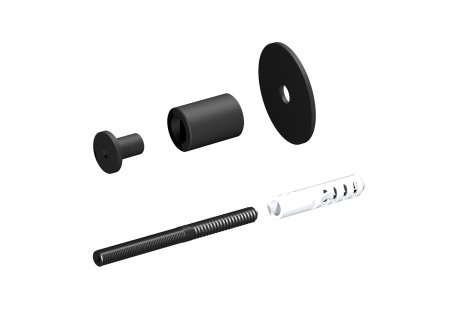 ROC DESIGN - horní kolejnice R04 ocel černá mat