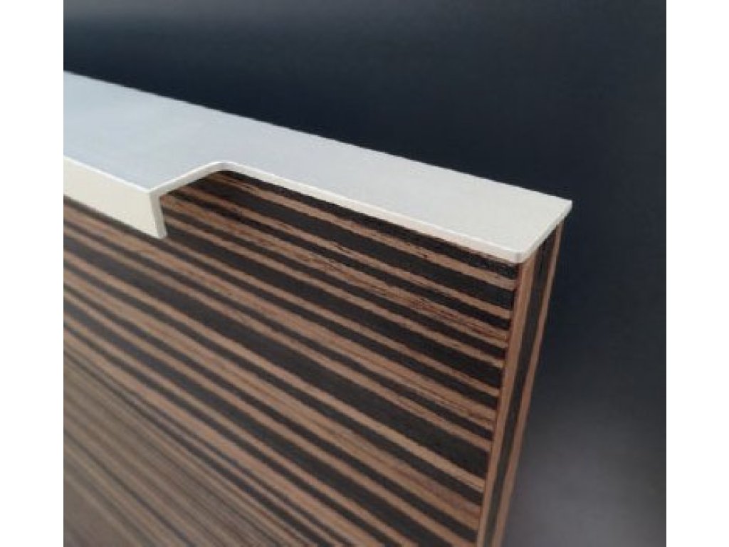 Narážecí úchytová lišta UKS-11F imitace nerezi INOX