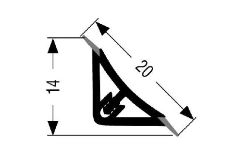 Těsnící profil TL 15B k pracovním deskám 3 m