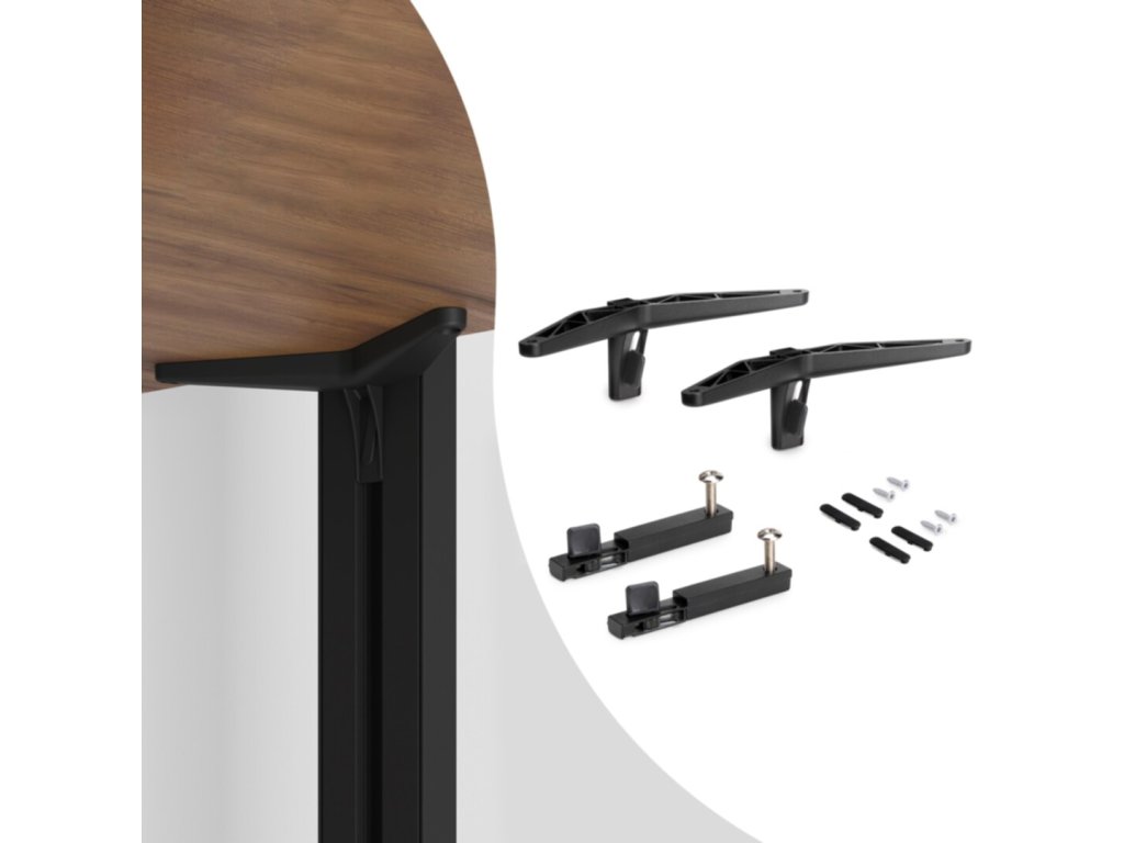 ZERO sada držáků pro dřevěnou skříňku černá mat