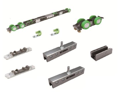 OPK SPACESHIP 80 G 1 křídlo pro posuv. skleněné dveře, 2x tlumič