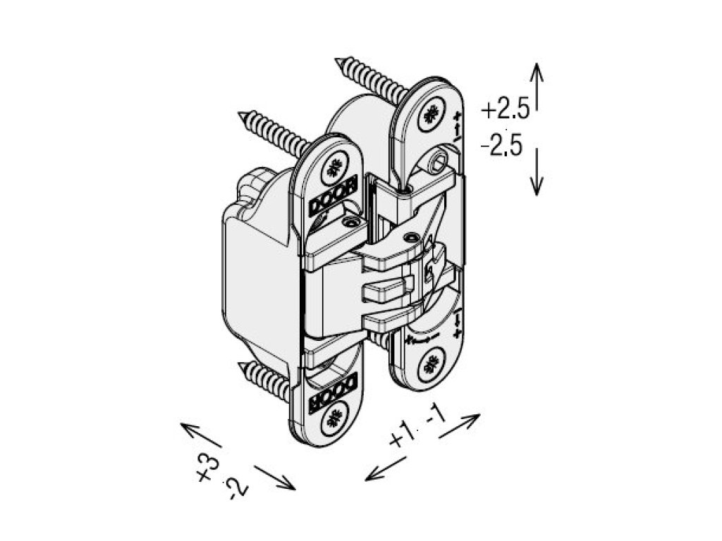 Závěs dveřní skrytý KUBICA K6200
