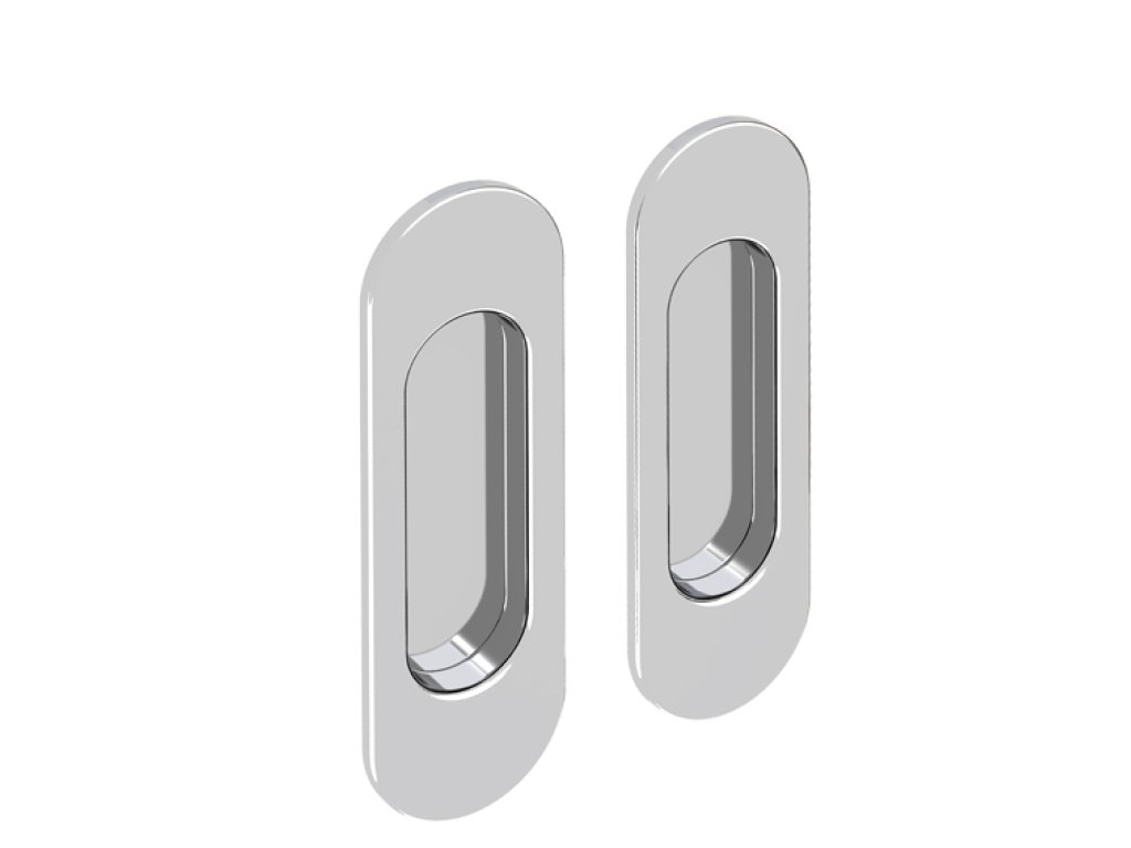 Úchytka mušle oválná pro posuvné dveře 125 x 33 mm - 2 ks