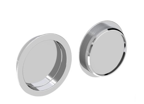 Úchytka mušle kulatá pro posuvné dveře pr. 57 mm - 2 ks