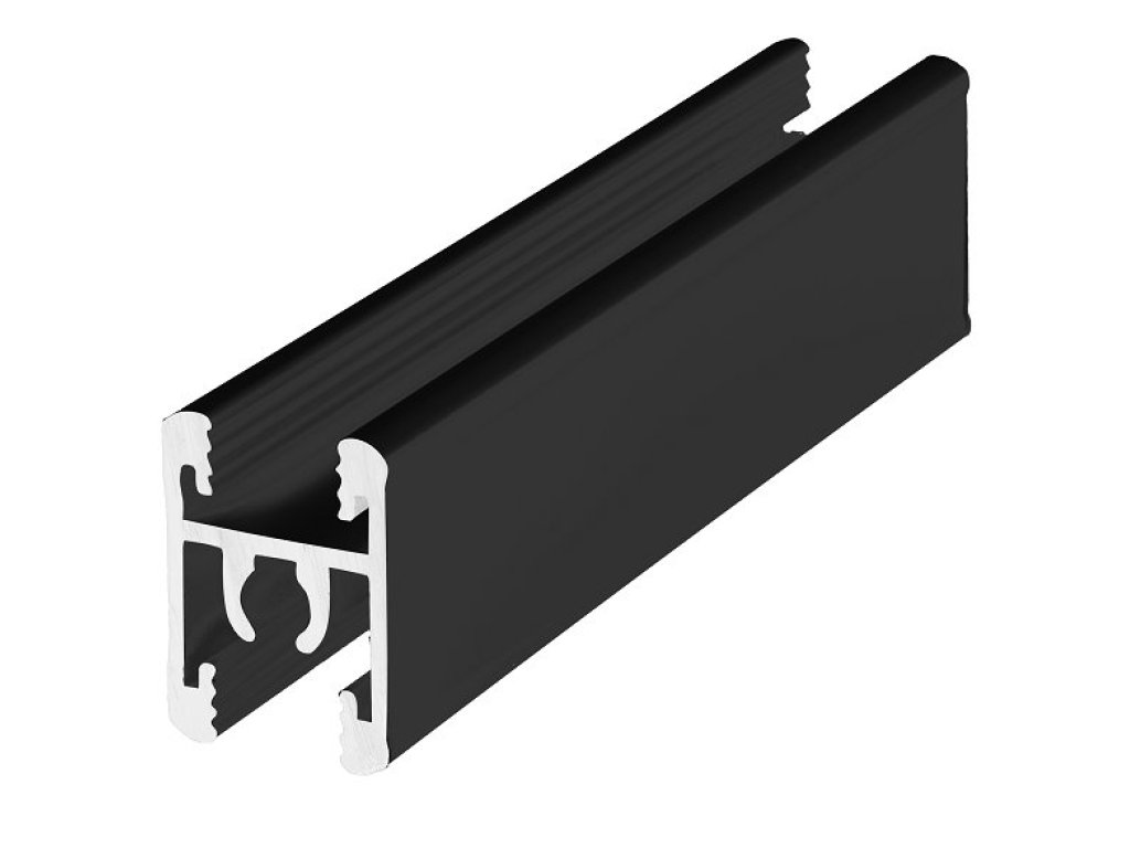ALUPROFIL dělící H25/10 mm 3,00 m černý mat