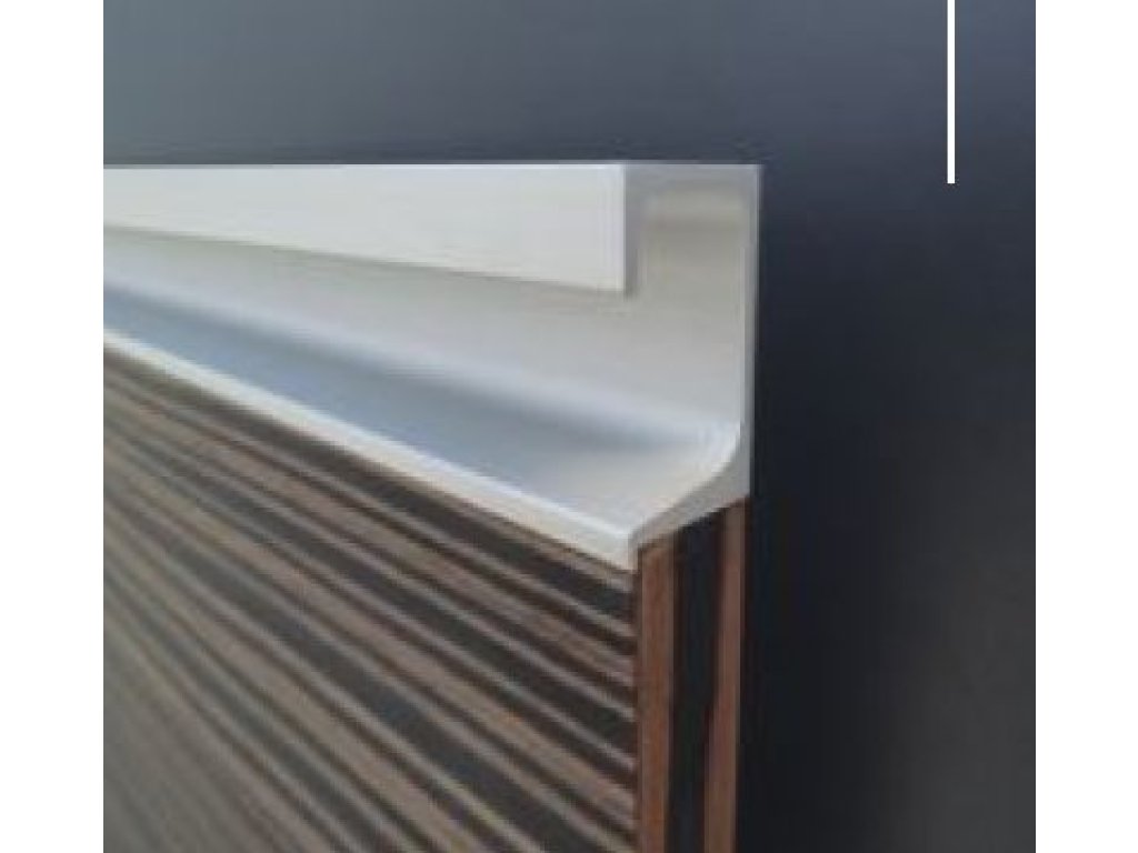 Narážecí úchytková lišta UKS-7 imitace nerezi světlá INOX