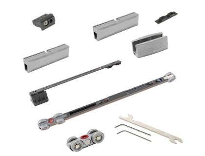 Cemux STARSHIP GLASS sada kování pro skleněné dveře 1 křídlo 60 kg s tlumením