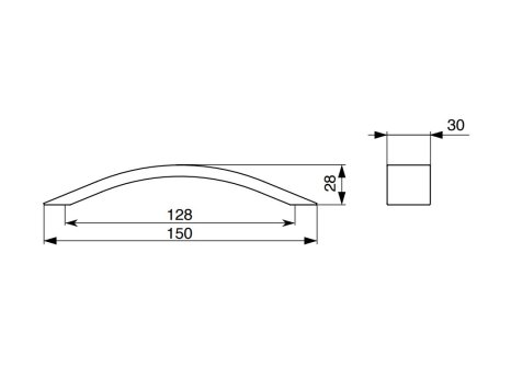 Úchytka Malada imitace nerezu