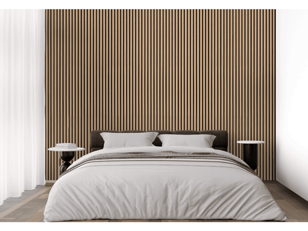 Voděodolný akustický panel COLETTE dub přírodní s černou 2,7 m