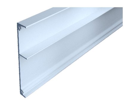 OPK EUROPE SPACESHIP 80 - krycí profil horní kolejnice Al v.65 mm pro horní kolej - 205 cm