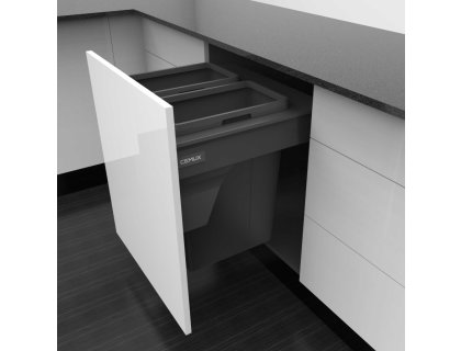 CEMUX Bins sorter + H Box Slim antracit 60/2 2 x 35L