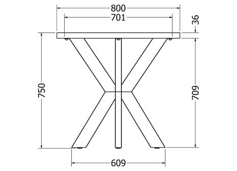 Stolová podnož WERTA 150