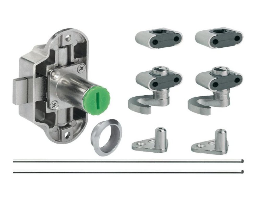 zámek Symo trojcestný levý 25 nikl - komplet