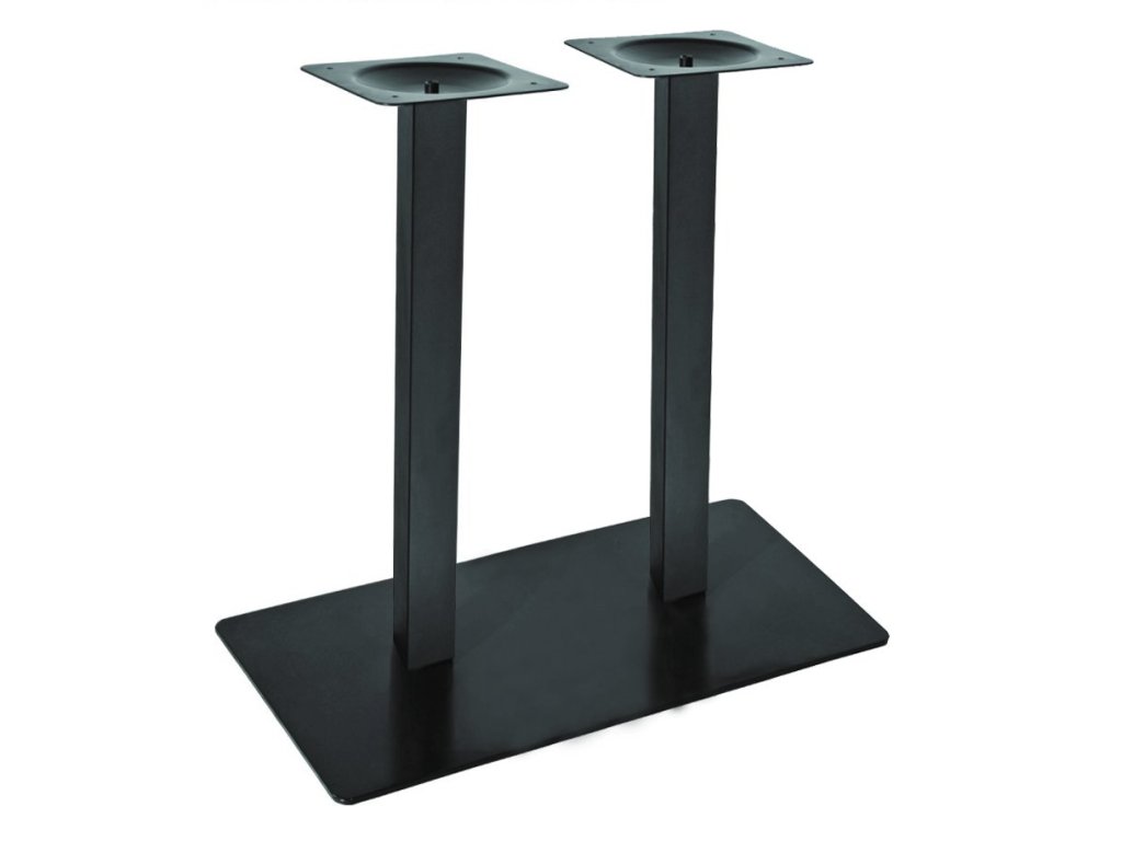 Stolová noha centrální ECO 444 dvojitá černá výška 720 mm