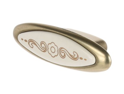 Knopka Nora matný bronz/ porcelán