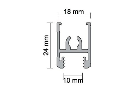 ALUPROFIL lišta horní 10 mm bílá lesk