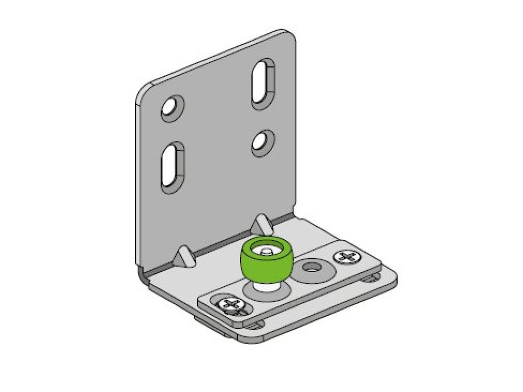 OPK EUROPE SPACESHIP 80 - spodní vodítko pro montáž na zeď pro dřevěné dveře