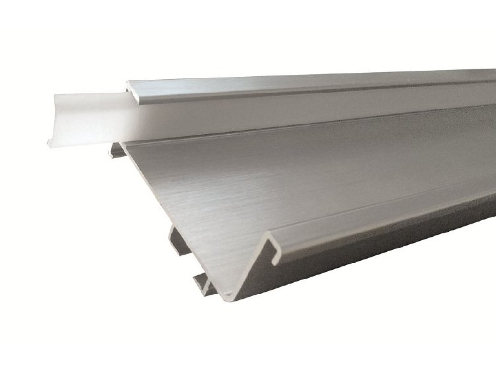 profil LED pro bezúchytkové dveře - J - 2050mm nerez broušený