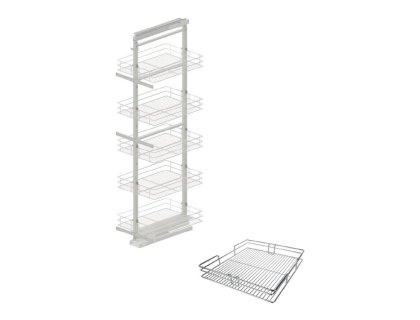 Kování pro potravinovou skříň bílá 1400-1550 drátěný koš s dotlumením