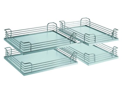 KESSEBÖHMER- MAGIC CORNER sada košů ARENA CLASSIC chrom/ bílá