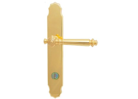 Antique bezpečnostní kování klika/klika surová mosaz - 72 mm