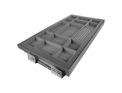 Šatní rám s vkladem na šperky s dotlumením antracit