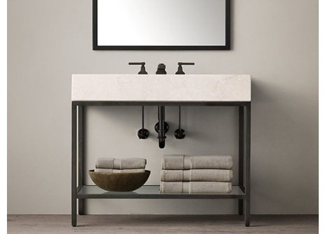 K20 systém koupelnový stůl černý mat