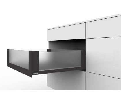 Cemux H Box SLIM vnitřní skleněné bočnice antracit H167/500 mm čelní sklo H138