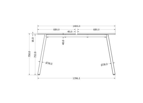 Stolová podnož KALLIA TWIN