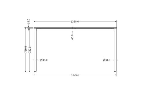 Stolová podnož KALLIA TWIN