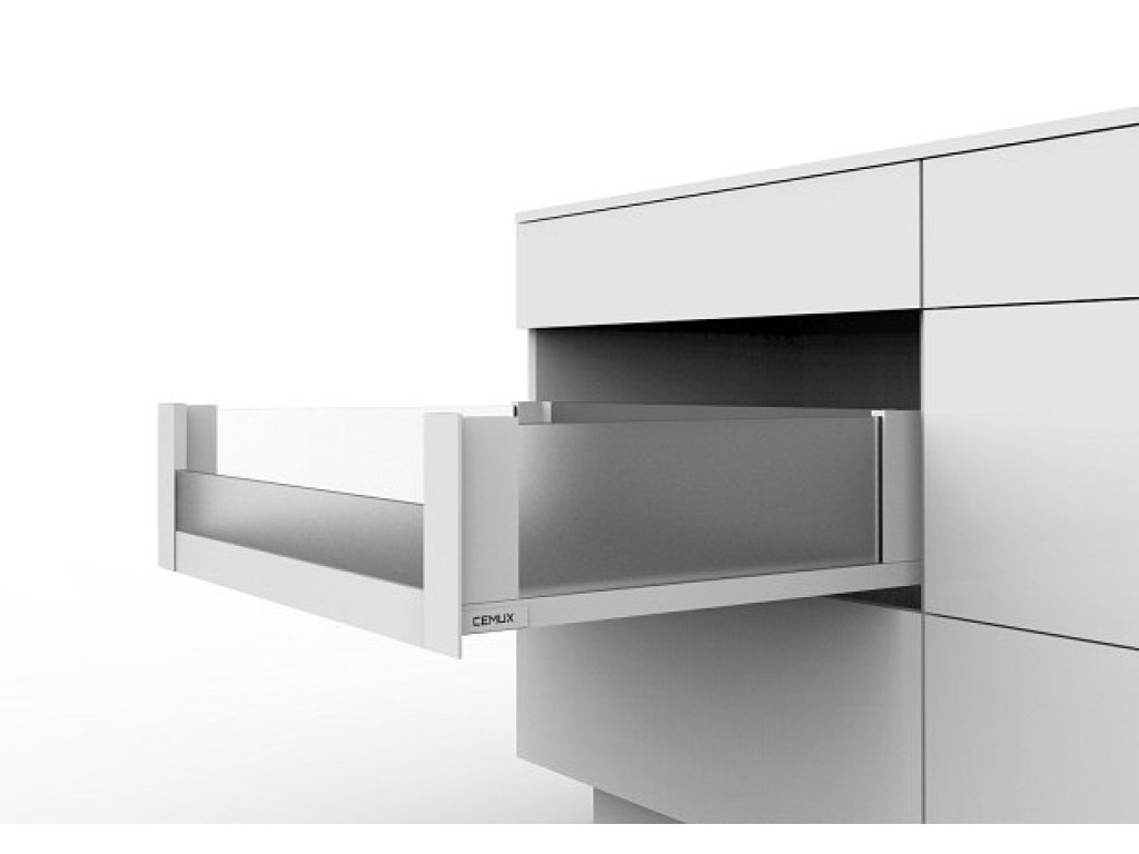 Cemux H Box SLIM vnitřní skleněné bočnice bílé H167/500 mm čelní sklo H70