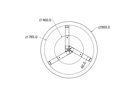 Stolová podnož SELENE 90