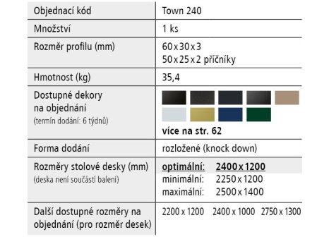 Stolová podnož BOROUGH L