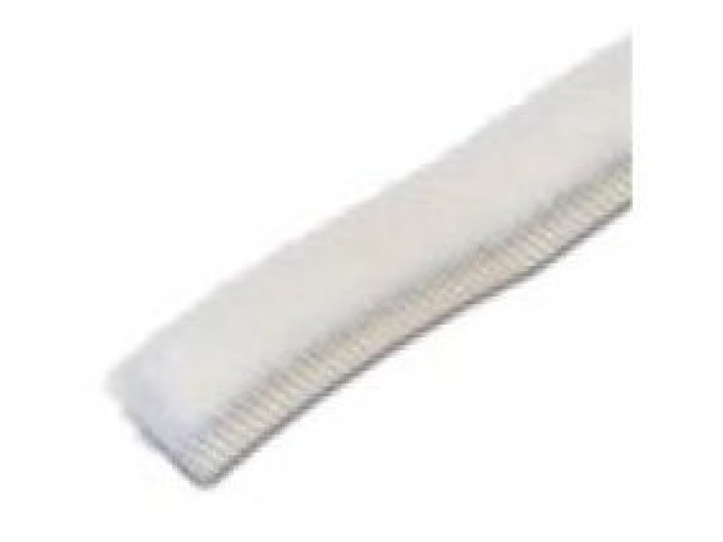 Kartáč dorazový do drážky dvojitý 6,9 x 4 mm bílý