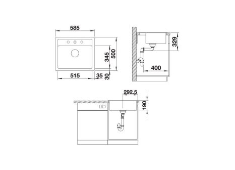 BLANCO LEGRA 6 + baterie MILA chrom