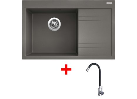 Set Sinks RIM 780 L + baterie ELASTA nerez/černá