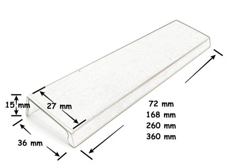 Úchytka LOW profilová bílá