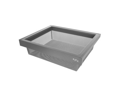 Mesh koš v rámu s dotlumením antracit