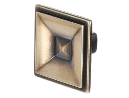 Knopka Elvira rustikální  broušený bronz lesklý 35 x 35 mm