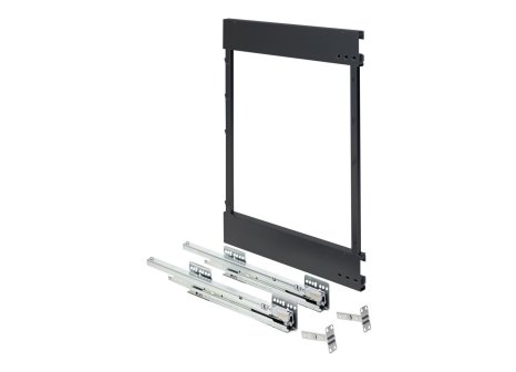 KESSEBÖHMER- Comfort boční rám + držák čela 90° antracit - Montáž výsuvu levý bok