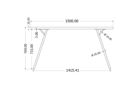 Stolová podnož IRAIA