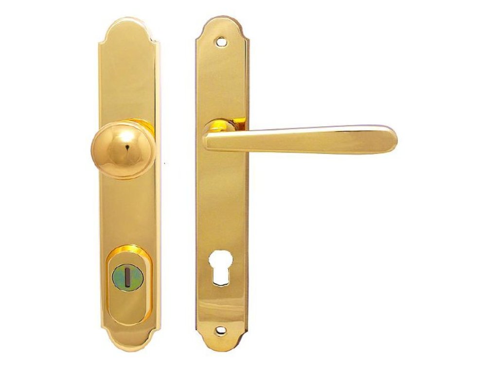 Individual bezpečnostní kování K1 klika/klika surová mosaz