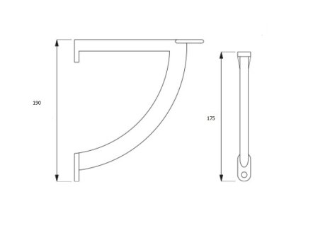 Podpěra policová Bianco Big