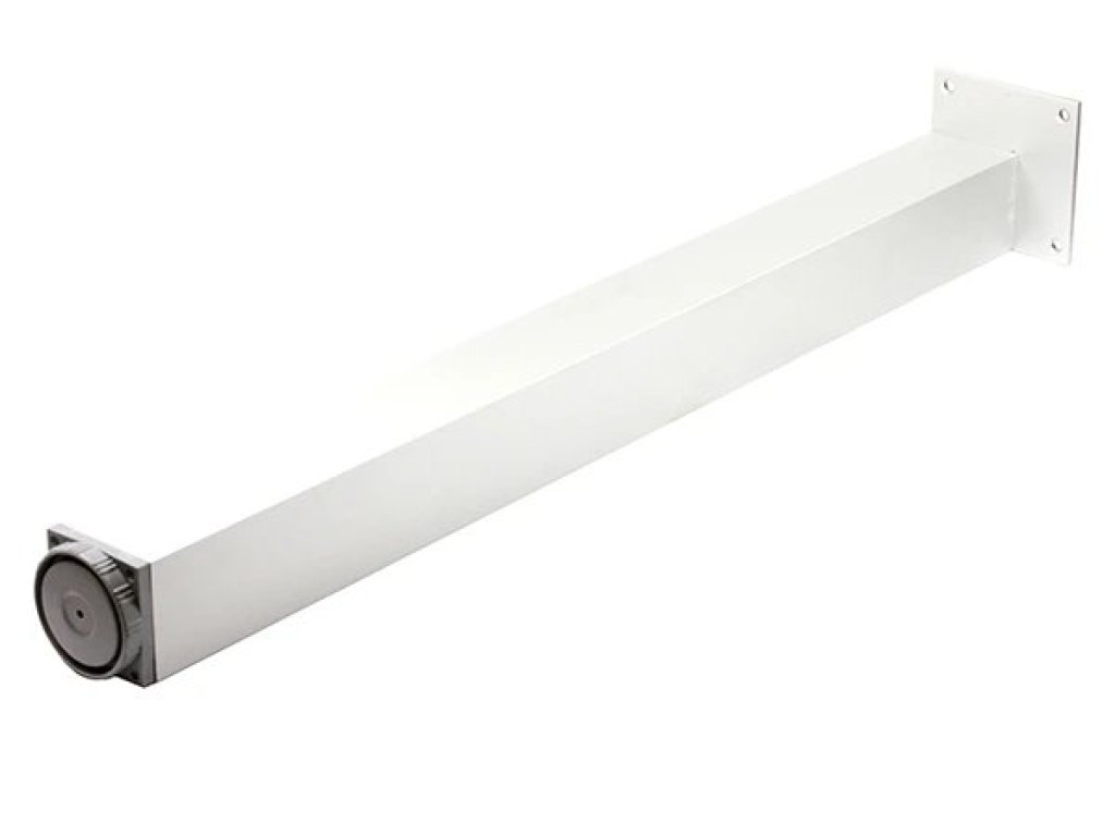 Stolová noha výška 710 mm 60 x 60 mm s regulací bílá mat