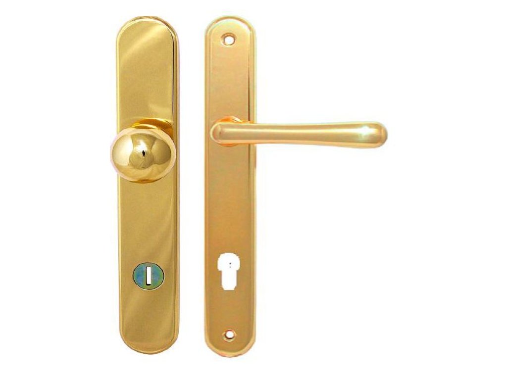 Element bezpečnostní kování klika/koule lesklý nikl