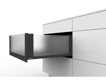 Cemux H Box SLIM vnitřní skleněné bočnice antracit H199/500 mm čelní sklo H170