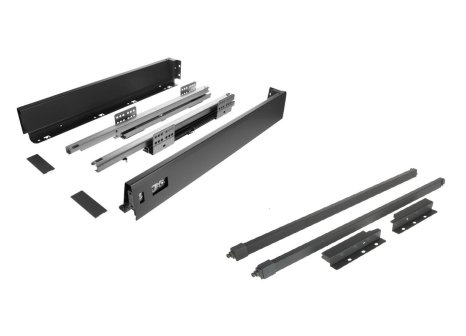 Cemux A Box zásuvka antracit H135 s relingem