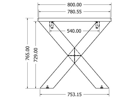 Stolová podnož KAIA 150