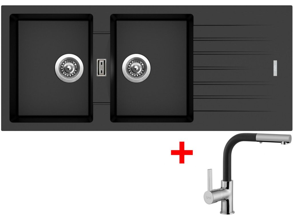Sinks PERFECTO 1160 DUO + baterie ENIGMA S GR